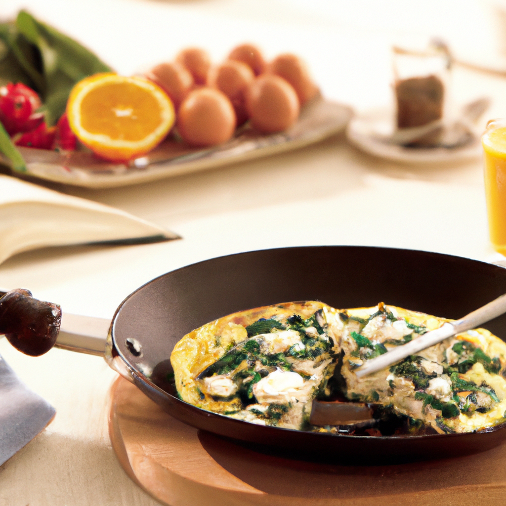 Rise and Shine with a Delicious Greek Breakfast: Feta and Spinach Omelette Recipe