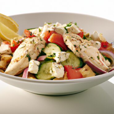 Delicious Greek Salad with Lemon Chicken Recipe for a Perfect Mediterranean Lunch