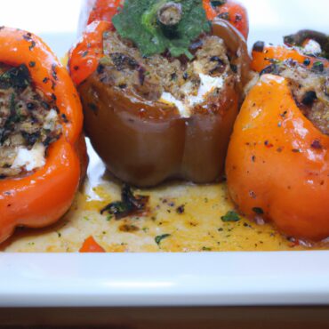 Delightful and Vegan: A Greek Twist on Stuffed Peppers