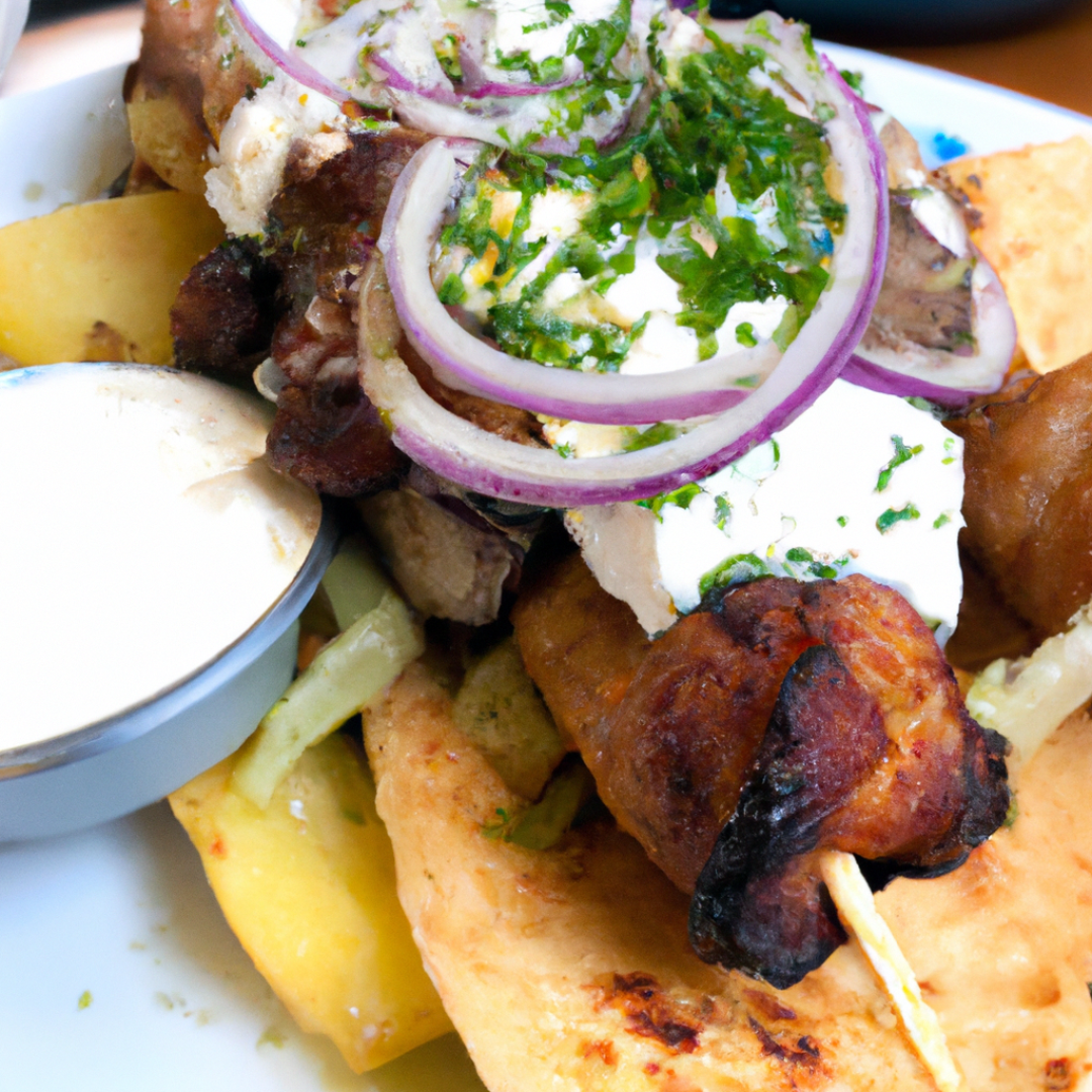 Opa! Indulge in the Deliciousness of Greek Souvlaki with Tzatziki Sauce