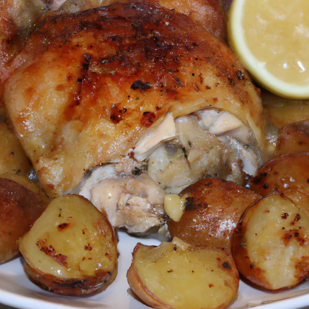 Feta-Stuffed Greek Chicken with Lemon Garlic Roasted Potatoes: A Delicious Mediterranean Feast!