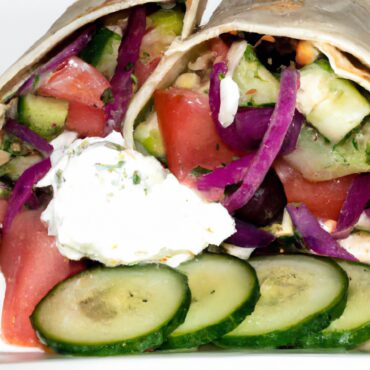 Indulge in the Flavors of Greece with this Delicious Greek Salad and Pita Wraps Recipe