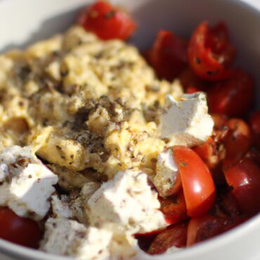 Kickstart Your Day with a Classic Greek Breakfast: Authentic Feta Tomato Scramble Recipe