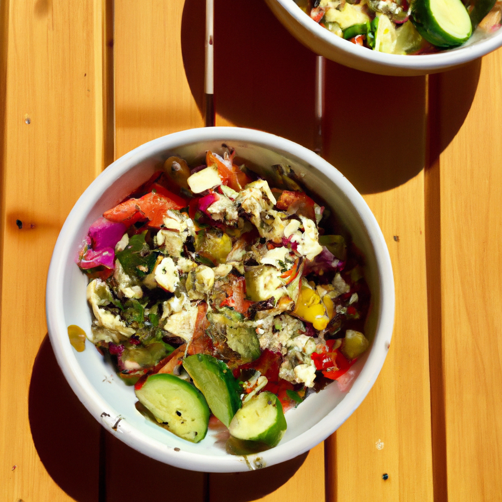 Sun-drenched Delight: A Vegan Greek Salad Recipe