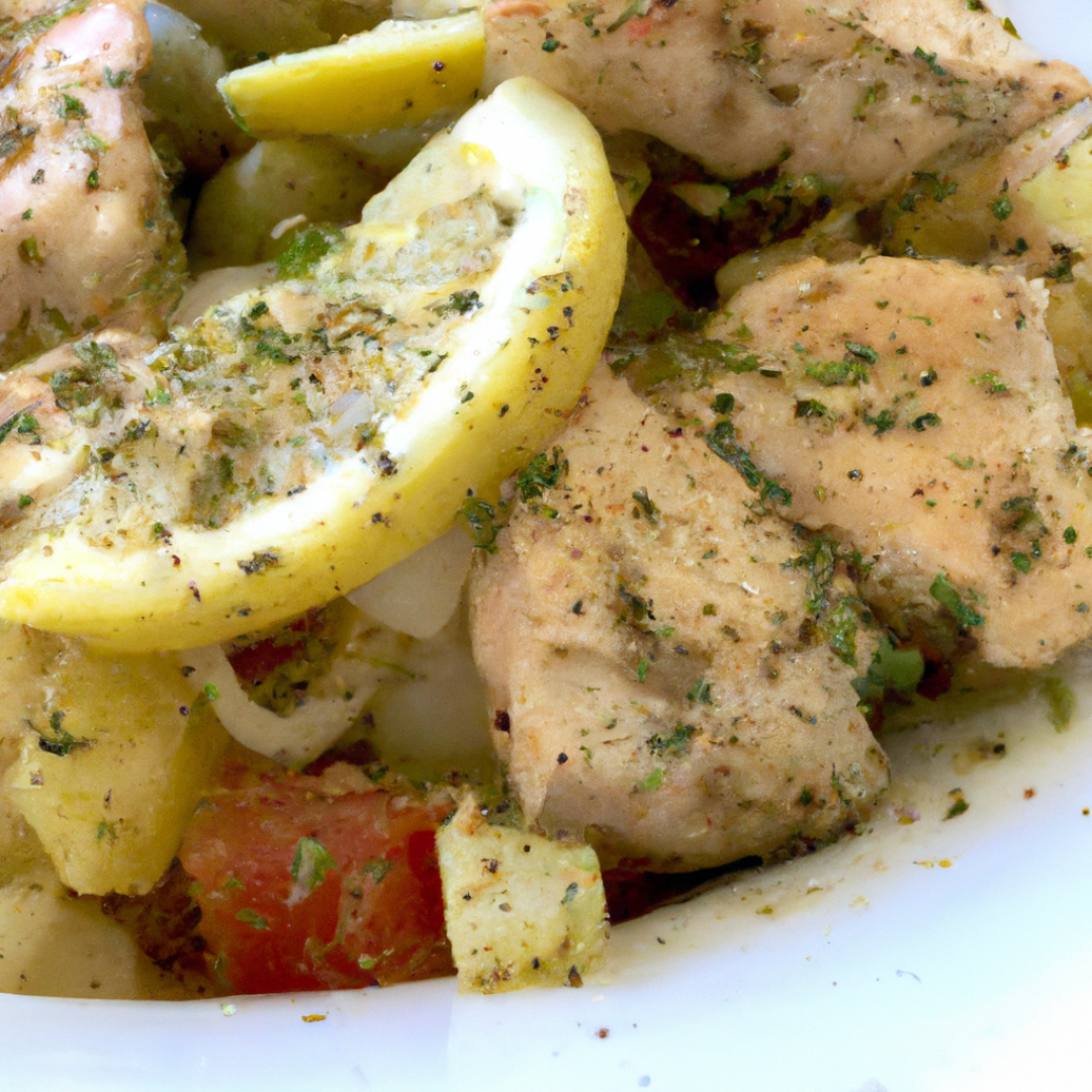 Delightful Greek⁤ Lunch: Try this Tasty Greek Salad with Lemon-Oregano‍ Chicken