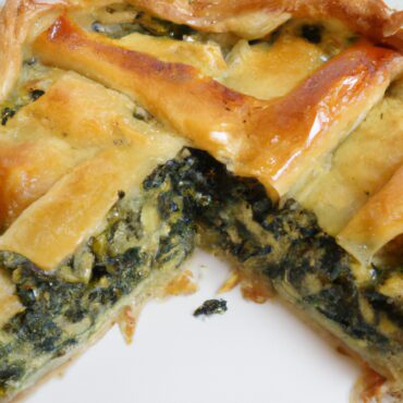 Indulge in Greek Vegan Delight with this Delicious Spinach & Feta Pie Recipe