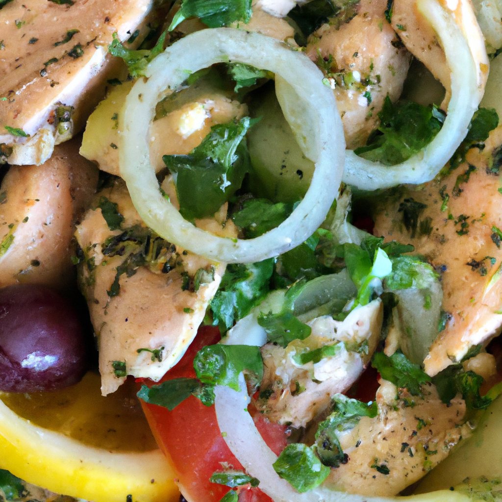 Delightful Greek Lunch: Try this Tasty Greek Salad with Lemon-Oregano Chicken