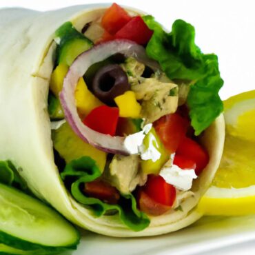 Healthy and Flavorful: Try this Easy Greek Salad Wrap for Lunch!