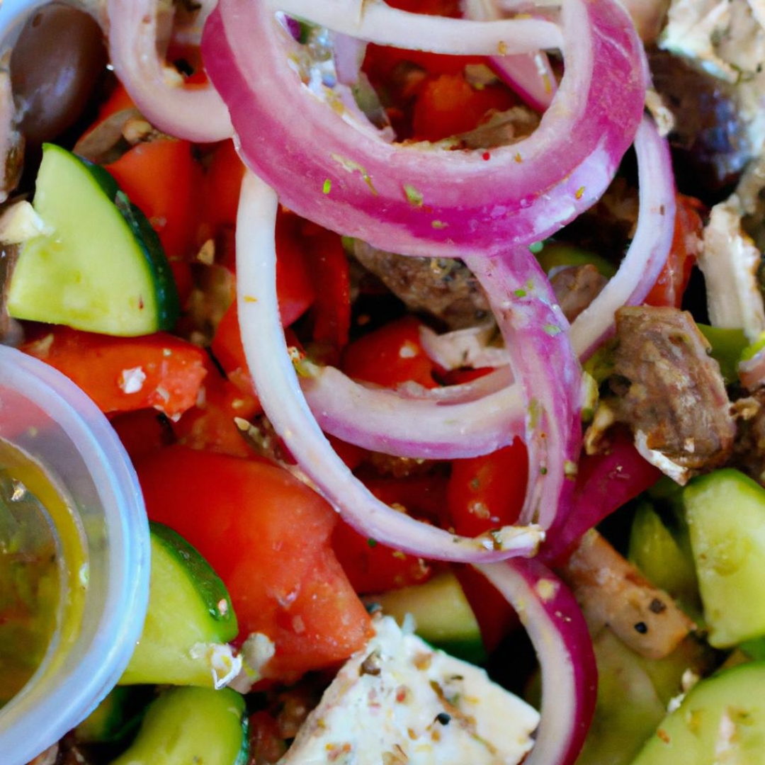 Opa! Try this Delicious⁣ Greek Salad⁣ and Gyro Lunch